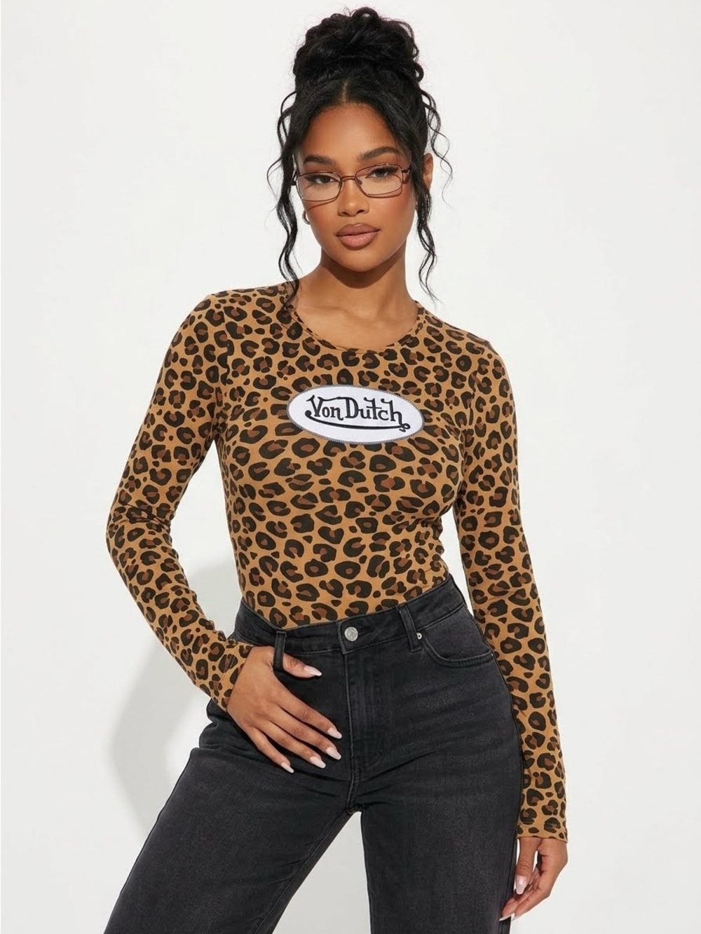 New🔥Von Dutch Leopard Print Top
